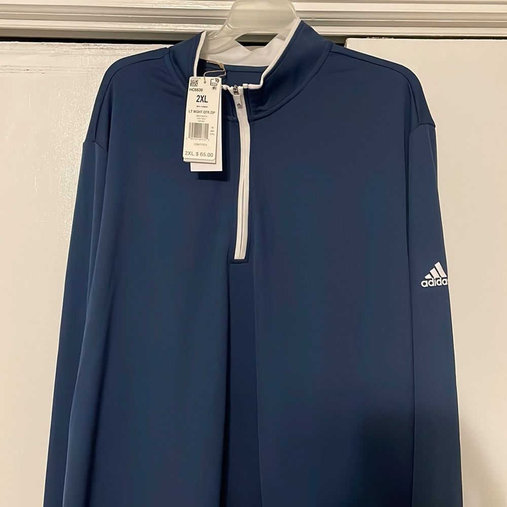 Adidas Light Weight Golf Quarter Zip - Navy Blue